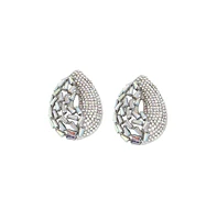 Sohi Women's Gold Teardrop Drop Earrings