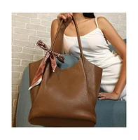Women's The Metrograph Tote Bag With Pouch - Mocha Brown