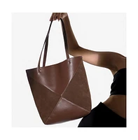 Women's The Veloure Tote Bag - Chocolate Brown