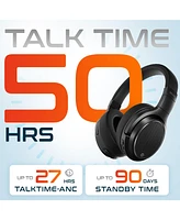 Delton M101D Active Noise Canceling Bluetooth Headphones , Wireless Over Ear Bluetooth Headsets with Microphone, Ergonomic Design and Comfort Fit Ear