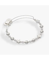 Seaside Pearl Beaded Bangle Bracelet