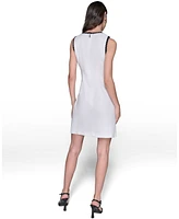 Karl Lagerfeld Paris Women's Sleeveless Tweed Shift Dress