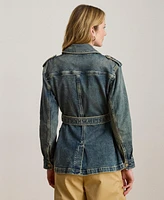 Lauren Ralph Women's Belted Denim Field Jacket