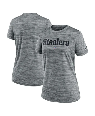 Nike Women's Heather Gray Pittsburgh Steelers Velocity Performance T-Shirt