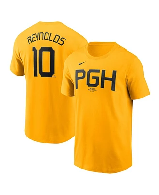 Nike Men's Bryan Reynolds Gold Pittsburgh Pirates Fuse City Connect Name Number T-Shirt