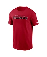 Nike Men's Red Tampa Bay Buccaneers Primetime Wordmark Essential T-Shirt