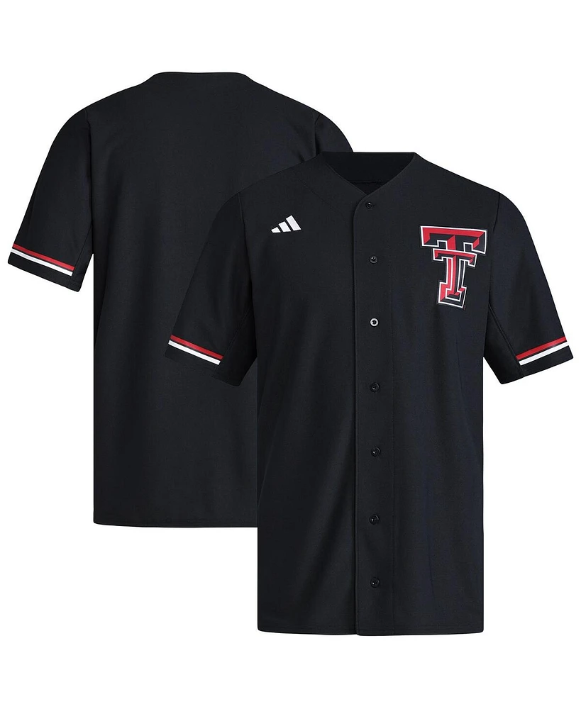 Adidas Men's Black Texas Tech Red Raiders Replica Baseball Jersey