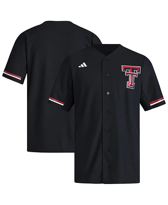 Adidas Men's Black Texas Tech Red Raiders Replica Baseball Jersey