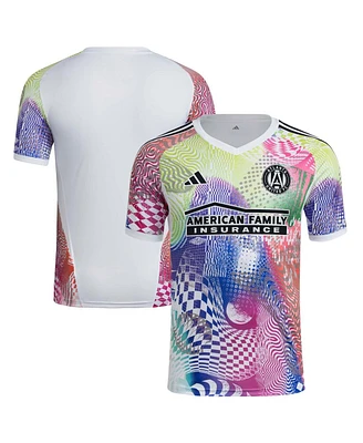 Adidas Men's White Atlanta United Fc 2025 Pride Pre-Match Jersey