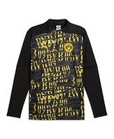 Puma Men's Black Borussia Dortmund 2024/25 Pre-Match Quarter-Zip Sweatshirt