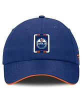 Fanatics Men's Royal/Orange Edmonton Oilers Authentic Pro Ripstop Adjustable Hat