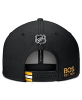 Fanatics Men's Black Boston Bruins Authentic Pro Prime Snapback Hat