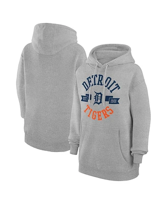 G-iii 4Her by Carl Banks Women's Heather Gray Detroit Tigers City Graphic Pullover Hoodie