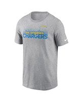 Nike Men's Heather Gray Los Angeles Chargers Local Essential T-Shirt