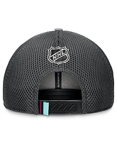 Fanatics Men's Gray Seattle Kraken Authentic Pro Home Ice Trucker Adjustable Hat