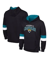 G-iii Sports by Carl Banks Men's Black/Teal Jacksonville Jaguars Adaptive Faceoff Pullover Hoodie