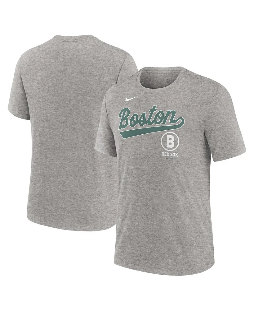 Nike Men's Heather Charcoal Boston Red Sox 2025 City Connect Performance Tri-Blend T-Shirt