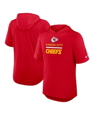 Nike Men's Red Kansas City Chiefs Lockup Tri-Blend Hoodie T-Shirt