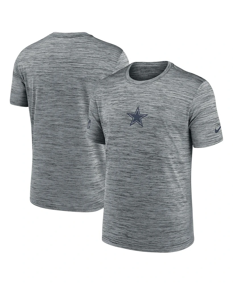 Nike Men's Gray Dallas Cowboys Sideline Velocity Performance T-Shirt