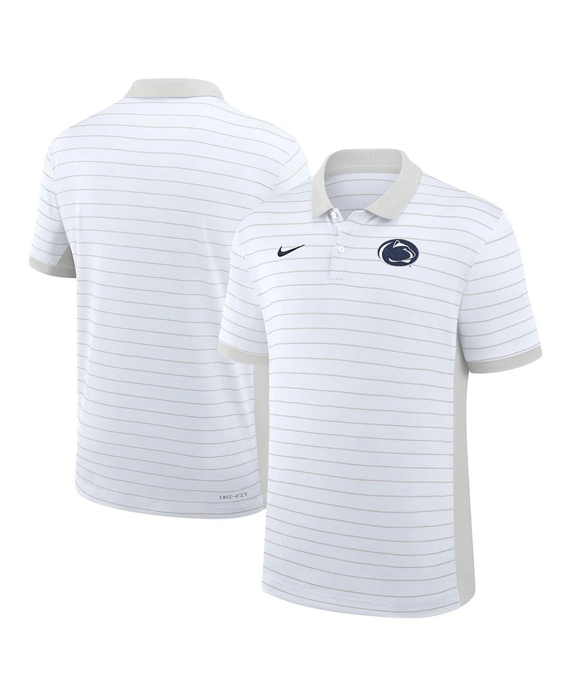 Nike Men's White Penn State Nittany Lions 2025 Early Season Coaches Sideline Victory Stripe Performance Polo Shirt