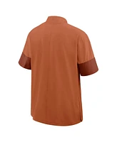 Nike Men's Burnt Orange Texas Longhorns 2025 Sideline Short Sleeve Quarter-Zip Coach Jacket