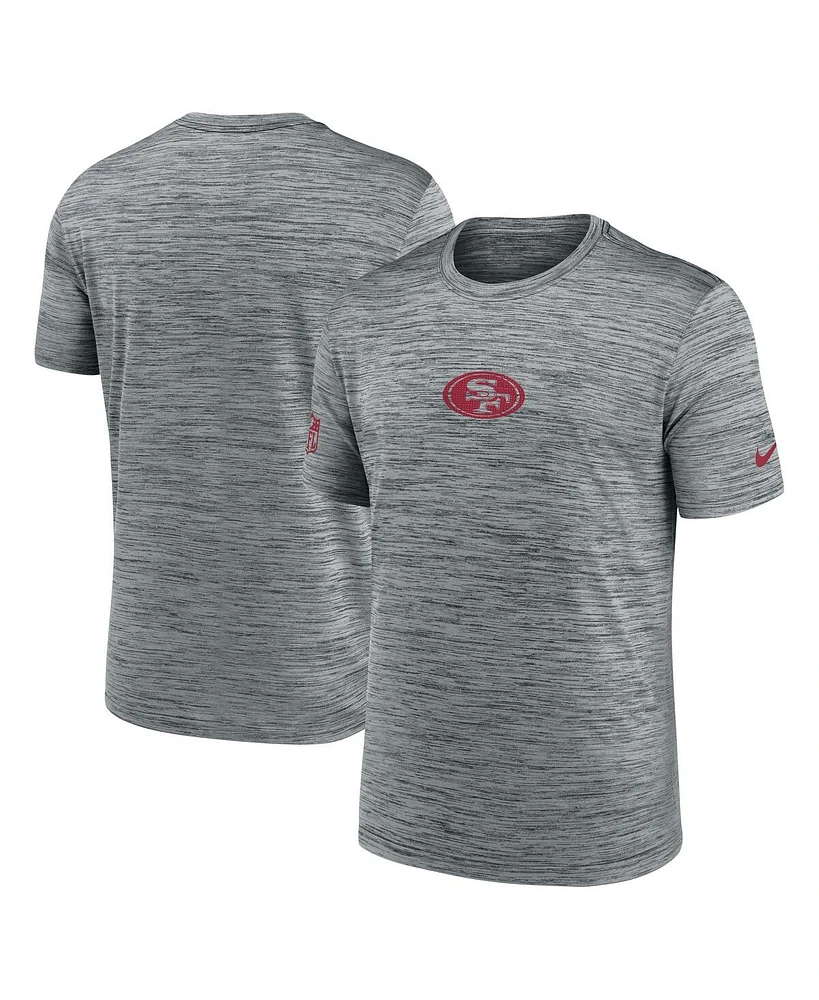 Nike Men's Gray San Francisco 49ers Sideline Velocity Performance T-Shirt