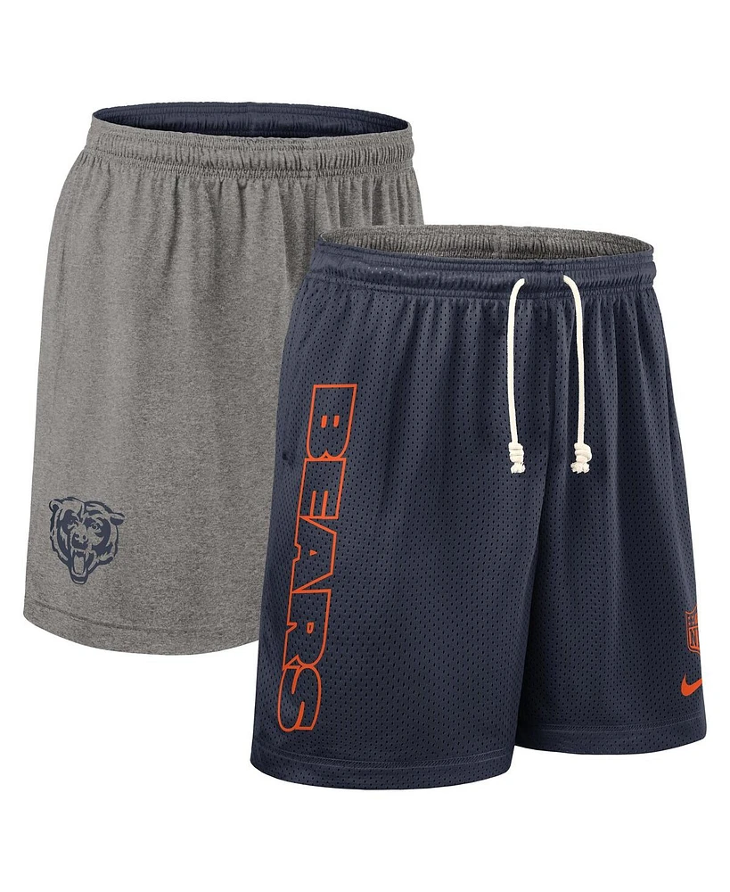 Nike Men's Navy Chicago Bears Sideline Reversible Performance Shorts