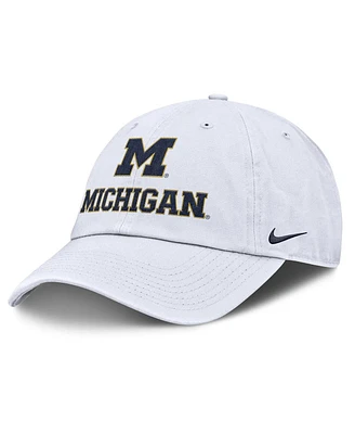 Nike Men's White Michigan Wolverines 2025 Sideline Club Adjustable Hat