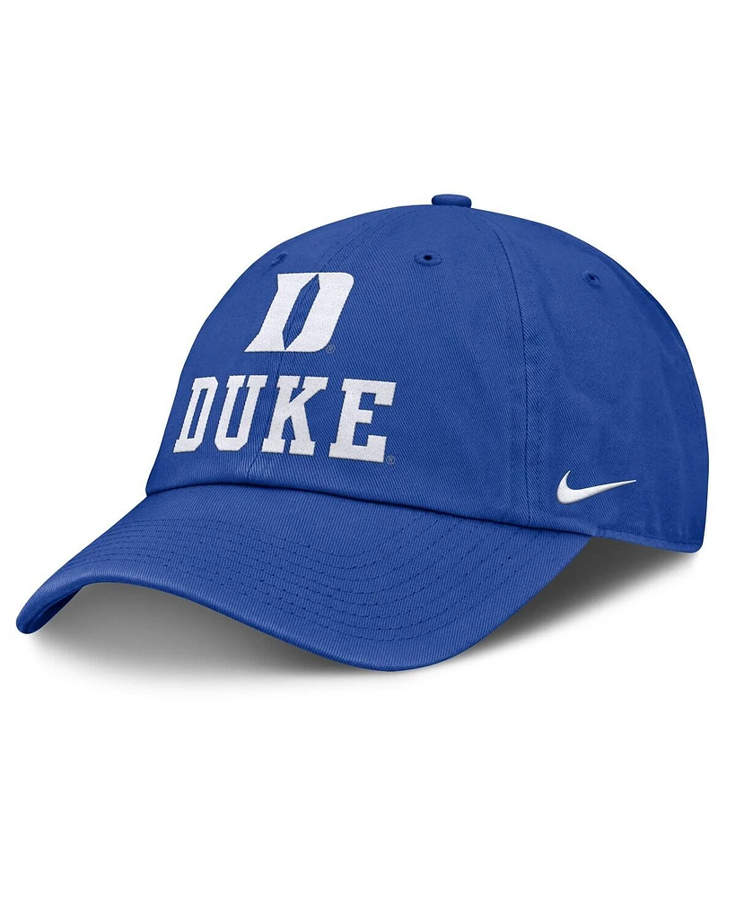 Nike Men's Royal Duke Blue Devils 2025 Sideline Club Adjustable Hat