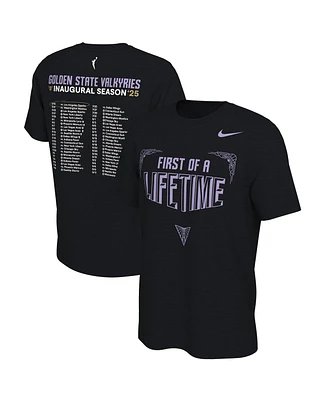 Nike Men's and Women's Eclipse Black Golden State Valkyries 2025 Inaugural Season First of a Lifetime Schedule T-Shirt