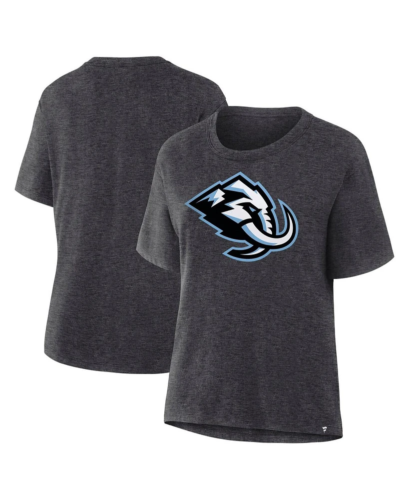 Fanatics Women's Heather Charcoal Utah Mammoth Primary Logo Legacy T-Shirt