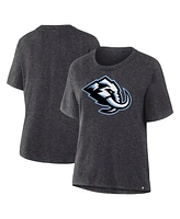 Fanatics Women's Heather Charcoal Utah Mammoth Primary Logo Legacy T-Shirt