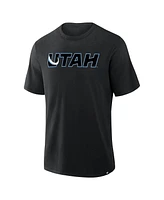 Fanatics Men's Black Utah Mammoth Combo Stadium Slub T-Shirt