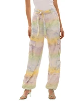 blue revival Women's Ava Mid-Rise Cargo Pants