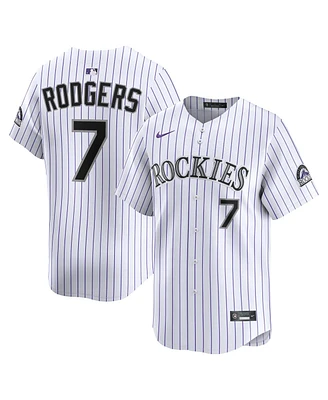 Nike Men's Brendan Rodgers White Colorado Rockies Home Limited Player Jersey