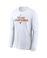 Nike Men's White Texas Longhorns 2025 Sideline Performance Long Sleeve T-Shirt