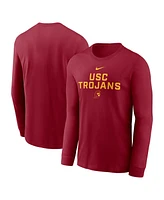 Nike Men's Cardinal Usc Trojans 2025 Sideline Performance Long Sleeve T-Shirt