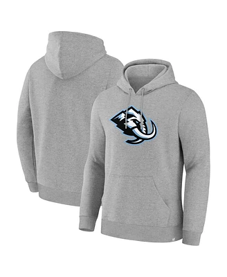 Fanatics Men's Heather Gray Utah Mammoth Primary Logo Legacy Fleece Pullover Hoodie