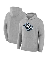 Fanatics Men's Heather Gray Utah Mammoth Primary Logo Legacy Fleece Pullover Hoodie