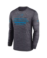 Nike Men's Black Carolina Panthers Sideline Velocity Performance Long Sleeve T-Shirt