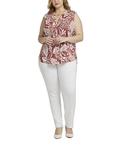 Nydj Plus Sleeveless Pintuck Top