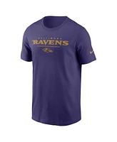 Nike Men's Purple Baltimore Ravens Sideline Performance T-Shirt