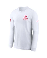 Nike Men's White Houston Texans Sideline Performance Long Sleeve T-Shirt