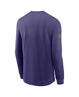 Nike Men's Purple Baltimore Ravens Sideline Performance Long Sleeve T-Shirt