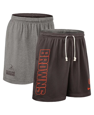 Nike Men's Brown Cleveland Browns Sideline Reversible Performance Shorts