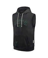 Nike Men's Black New York Jets Sideline Performance Sleeveless Pullover Hoodie