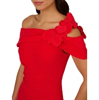 Adrianna Papell Women's Asymmetric Mermaid Dress