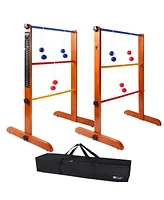 Gse Games & Sports Expert Premium Solid Wood Ladder Ball Toss Game Set with Ladder Ball Bolas & Carrying Case