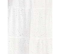 Crystal Doll Juniors' Cotton Eyelet Tie-Back Tiered Dress