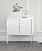 Manhattan Comfort 23.6" Steel Ava Modern 2-Shelf Accent Cabinet